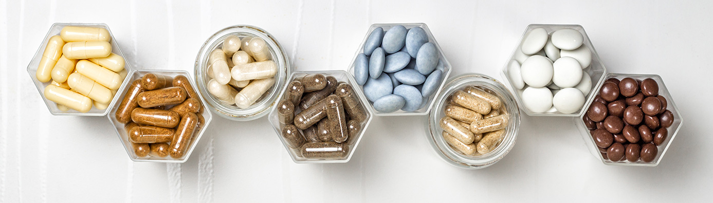 Verschiedene Nahrungsergänzungskapseln