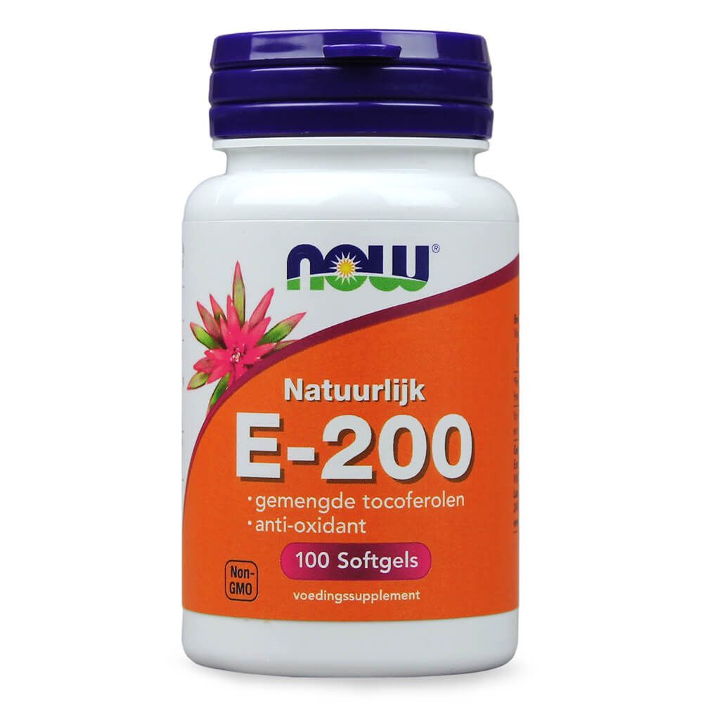 Vitamin E - 200 IU  mixed tocopherols-NOW FOODS-0